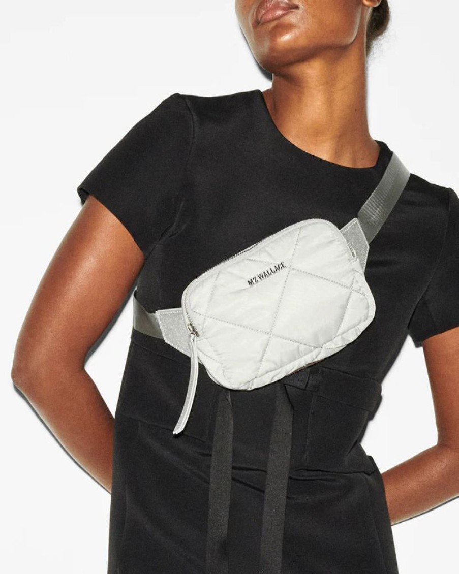 Handbags MZ Wallace | Quilted Madison Belt Bag Frost