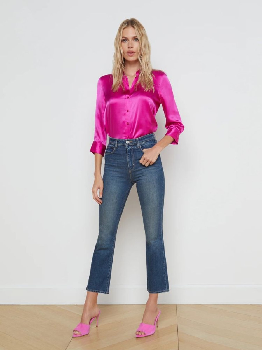 Apparel L'Agence | Dani 3/4 Sleeve Blouse Star Ruby