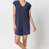 Apparel Lilla P | V Neck Raglan Dress Navy
