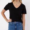 Apparel Stateside | Cloud Jersey S/S Deep V Neck Black