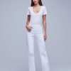 Apparel L'Agence | Clayton Wide Leg Blanc
