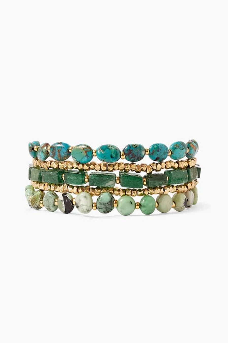 Jewelry + Accessories Chan Luu Bracelets | Bg-6179 Green Mix
