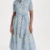 Apparel Marea By Liz Joy | Short Sleeve Maxi Dress Blue Multi