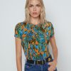 Apparel L'Agence | Ressi Tee Parrot Feather Blue Multi