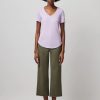 Apparel ATM | Slub Jersey Classic Short Sleeve Schoolboy V-Neck Tee Pale Orchid