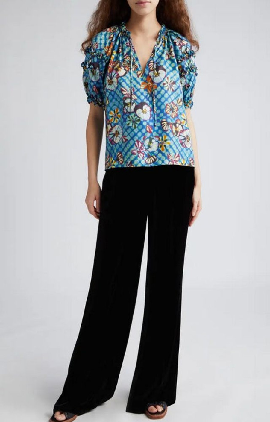 Apparel Ulla Johnson | Annabella Silk Top Azul